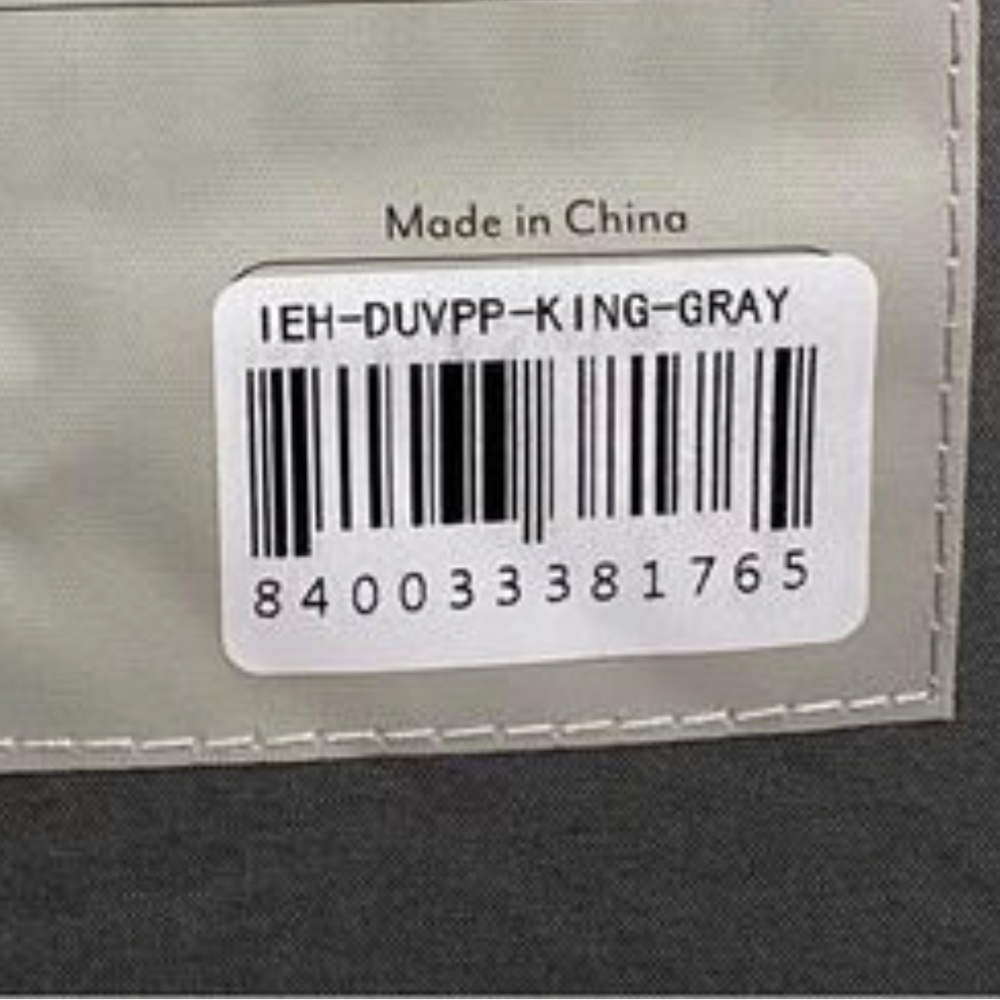 King / Cal King 3-Piece Gray Pinch Pleat Duvet Cover Set - Picture 10 of 10